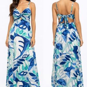 1. State Blue and Green Maxi Dress